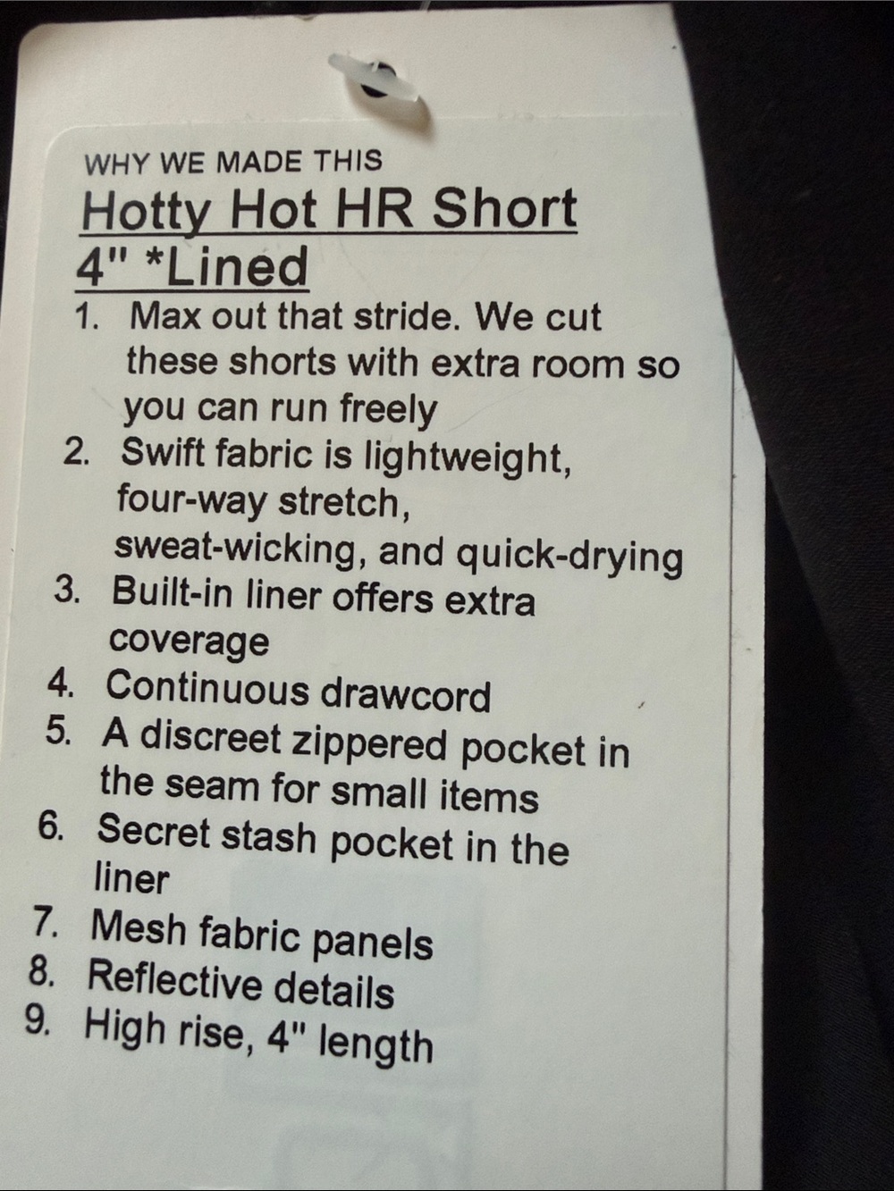 NWT LULULEMON Hotty Hot Short 4” Lined Short - Picture 3 of 4